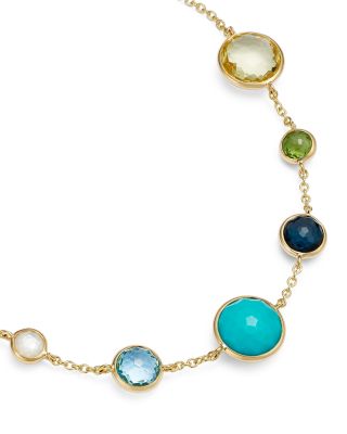 18K Yellow Gold Lollipop 7-Stone Link Bracelet