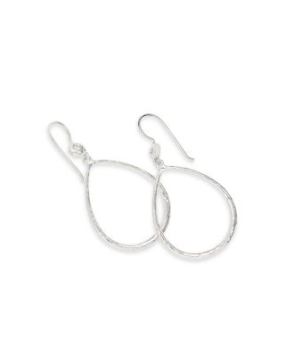 Ippolita Sterling Silver Open Teardrop Earrings with Diamonds