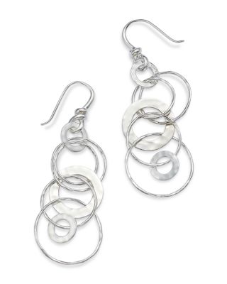 Ippolita Sterling Silver Hammered Jet Set Earrings