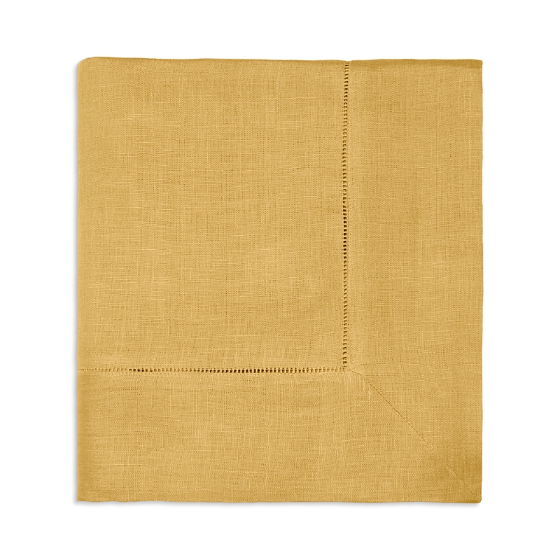 Sferra Festival Square Hemstitched Tablecloth, 66 X 66 In Curry