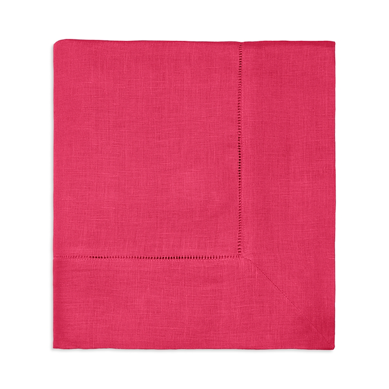 Sferra Festival Square Hemstitched Tablecloth, 66 X 66 In Raspberry
