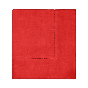 Sferra Festival Square Hemstitched Tablecloth, 66 X 66 In Red