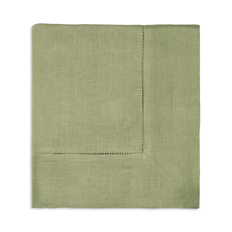 Sferra Festival Square Hemstitched Tablecloth, 66 X 66 In Sage