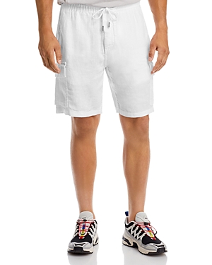 Shop Vilebrequin Bai Bermuda Solid Linen 10 Shorts In White