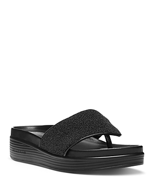 DONALD PLINER WOMEN'S WOVEN WEDGE THONG SANDALS