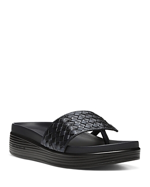DONALD PLINER WOMEN'S WOVEN WEDGE THONG SANDALS
