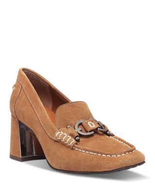 Donald Pliner - Women's Square Toe Block Heel Loafers