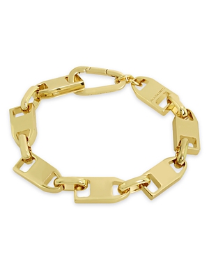 Allsaints Zipper Link Bracelet In Gold