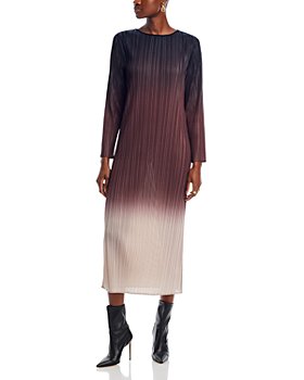 Misook - Ombré Pleated Knit Midi Dress