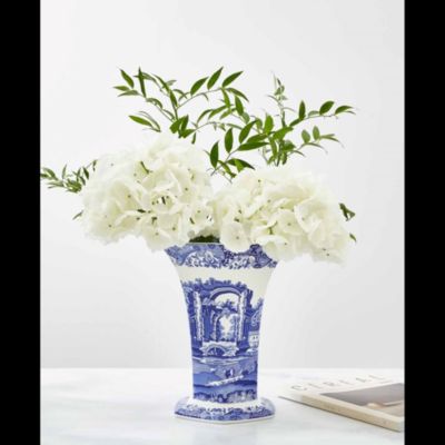 Blue Italian Hexagonal Vase