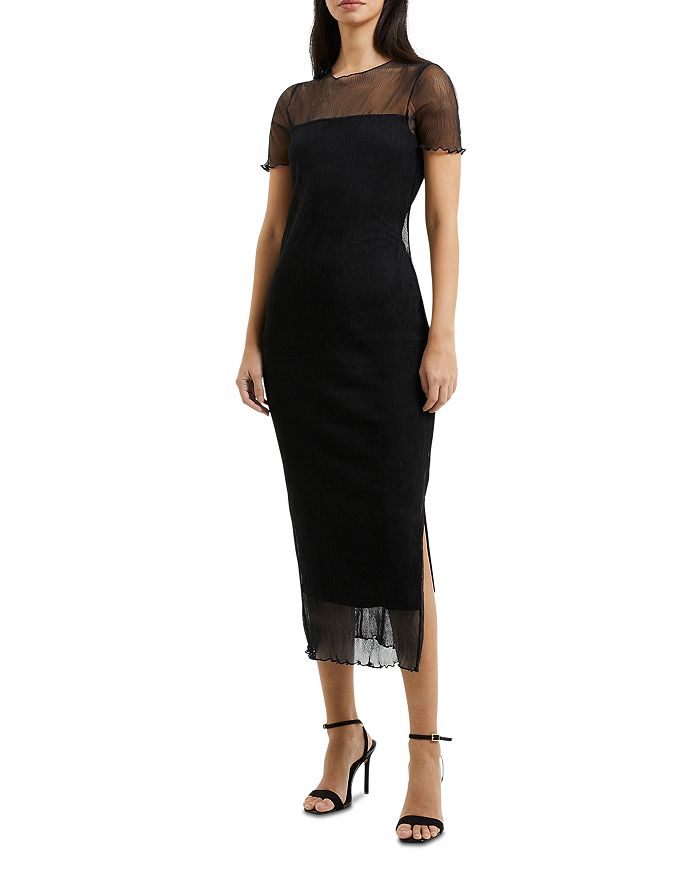 Ruched Mesh Midi Dress by GOOD AMERICAN for $30