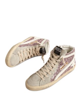 Women's Slide Glitter High Top Sneakers