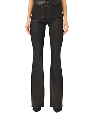 Shop Dl1961 Bridget High Rise Ankle Bootcut Jeans In Black Coated