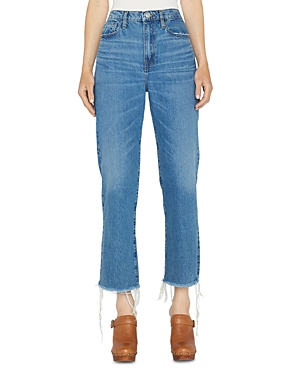 Frame Le Jane Crop Raw-hem Jeans In Caramia