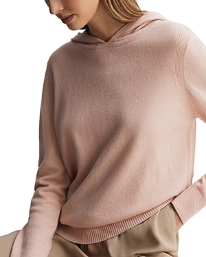 Reiss Agnes Knitted Hoodie In Neutral