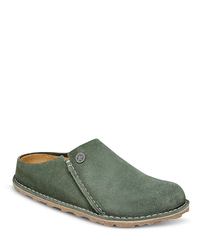 Birkenstock Zermatt Premium Suede Slippers In Green