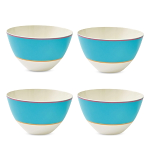 Spode Calypso Bowls, Set Of 4 In Turquoise