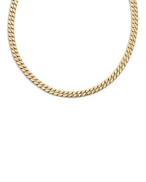 Bloomingdale's Square Herringbone Link Chain Necklace in 14K Yellow Gold, 19