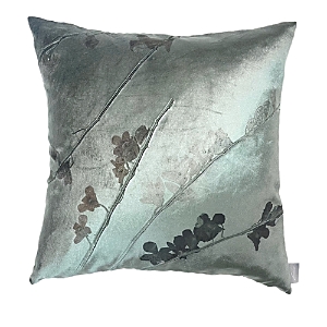 Aviva Stanoff Orchid In Kohl On Cinder Decorative Pillow, 20 X 20
