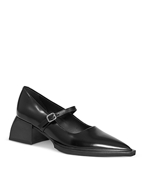 Shop Vagabond Women's Vivian Pointed Toe Ankle Strap Flats In Black