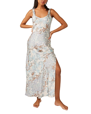 Free People Worth The Wait Floral Maxi Dress In Ice Combo