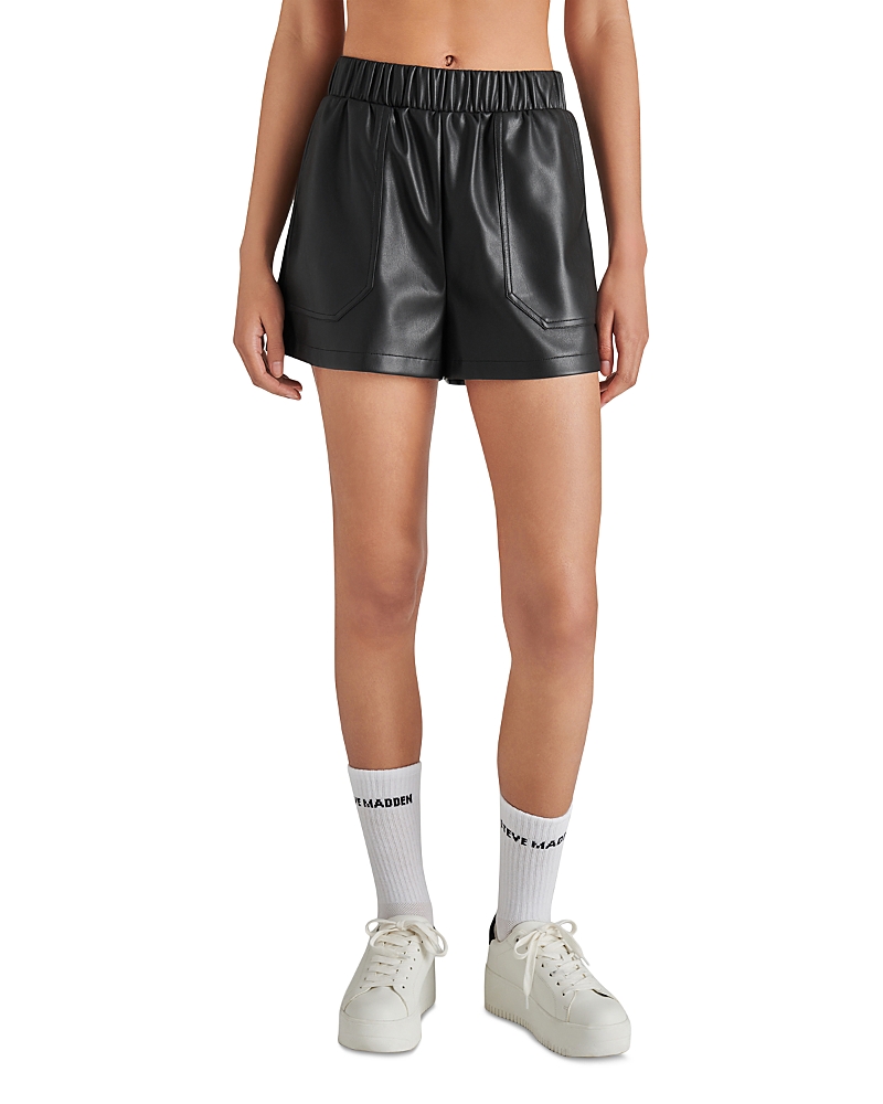 Faux The Record Faux Leather Shorts