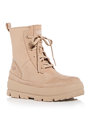 Ugg Canvas Lug-sole Hiker Boots In Sand