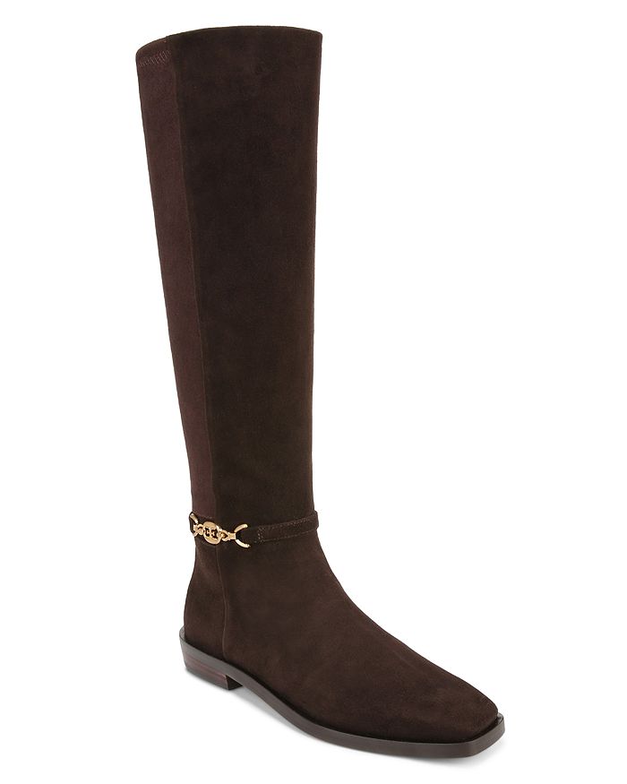 Shop Sam Edelman Women's Clive Embellished Riding Boots In Chocolate