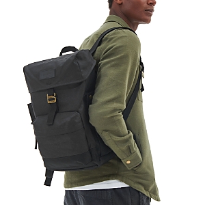 Barbour Essential Wax Backpack In Gray