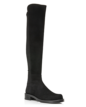 Shop Stuart Weitzman Women's 5050 Bold Over The Knee Boots In Black Suede