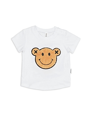 Huxbaby Unisex Smile Bear Tee - Baby, Little Kid In White