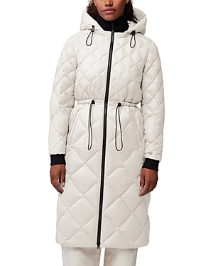 Shop Soia & Kyo Aime Lightweight Long Down Coat In Powder