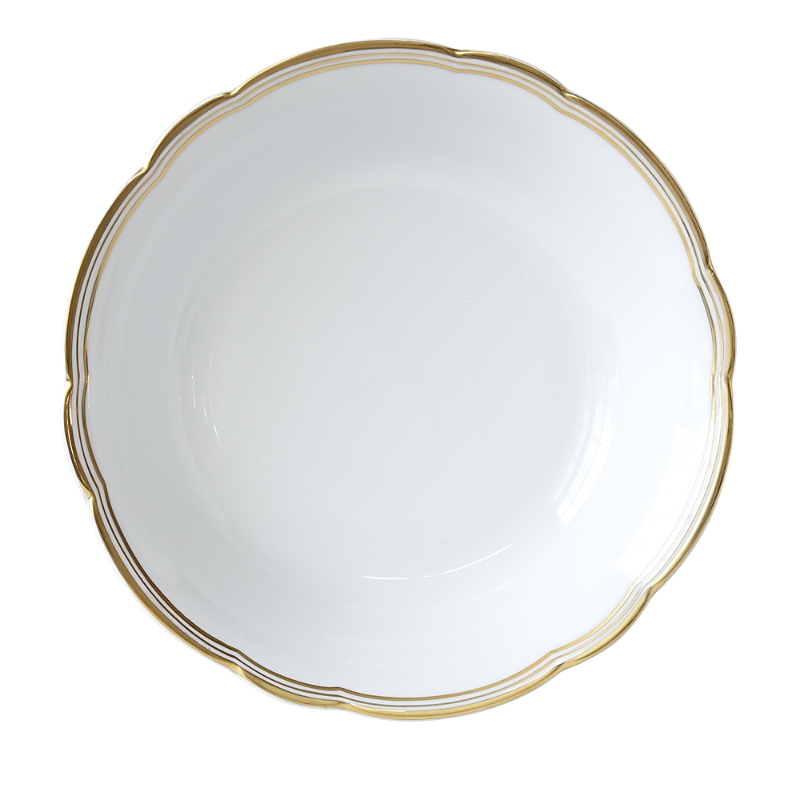 Bernardaud Open Vegetable Dish In White/gold