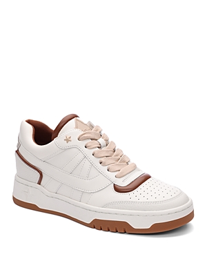 Ash Blake Panelled Leather Sneakers In Gardenia/amber