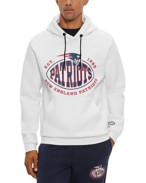 Shop Hugo Boss New England Patriots Hoodie In Open White