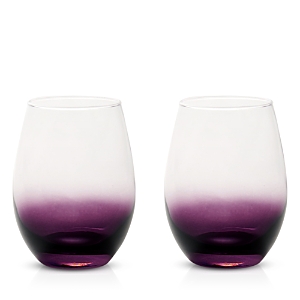 Talianna Ombre Plum Stemless Glass, Set Of 4