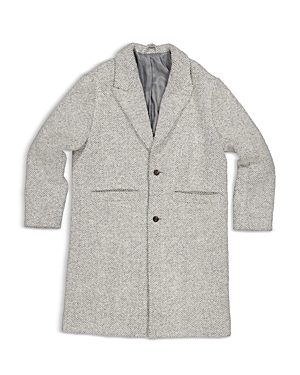 Nn07 Fulvio Wool Blend Relaxed Fit Coat In Ecru Multi