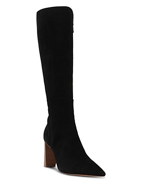 Shop Alexandre Birman Women's Elisa Pointed Toe High Heel Tall Boots In Black