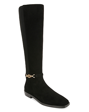 Sam Edelman Women's Clive Embellished Riding Boots In Black Suede