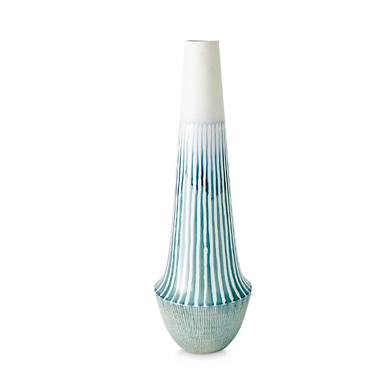 Global Views Lambs Ear Large Striped Flair Vase