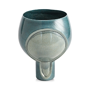 Global Views Two-tone Pod Vase In Azure