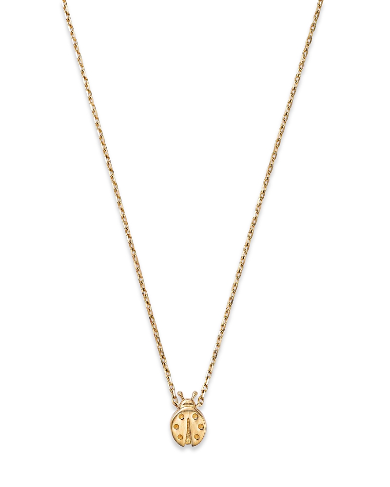 Moon & Meadow 14k Yellow Gold Ladybug Pendant Necklace, 17 In Gold