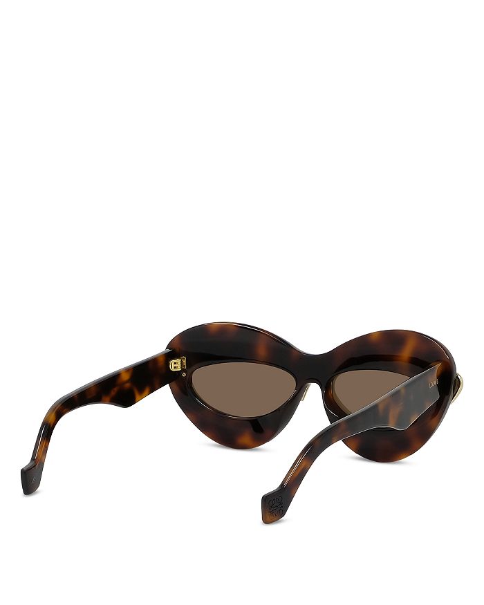 Shop Loewe Double Frame Cat Eye Sunglasses, 67mm In Dark Havana/brown Solid