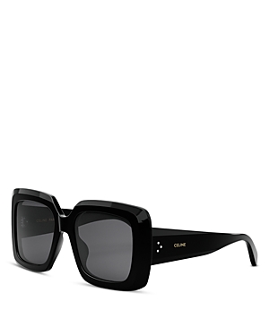 Celine Bold 3 Dots Square Sunglasses, 54mm In Black/gray Solid