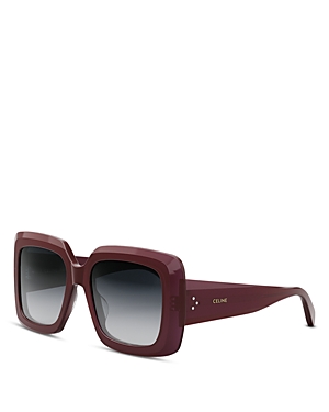 Celine Bold 3 Dots Square Sunglasses, 54mm In Purple/gray Gradient