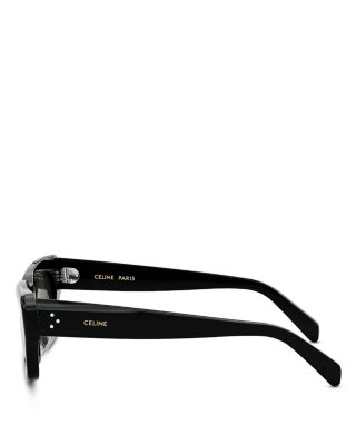 Bold 3 Dots Rectangular Sunglasses, 54mm