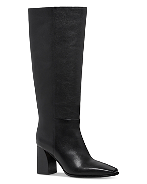 Shop Paige Women's Faye Tall Leather Boots In Black