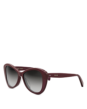 Celine Thin Butterfly Sunglasses, 55mm In Purple/gray Gradient