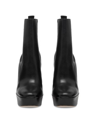Kyra Leather Platform Ankle Boots