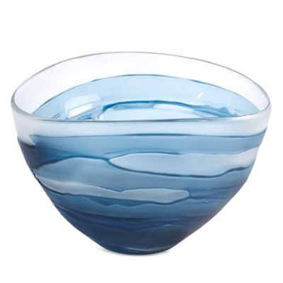 Global Views - Glacier Bowl, Blue